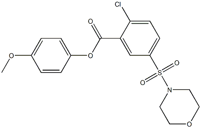 4-methoxyphenyl 2-chloro-5-(4-morpholinylsulfonyl)benzoate Structure