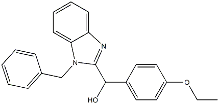 (1-benzyl-1H-benzimidazol-2-yl)(4-ethoxyphenyl)methanol 结构式