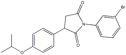 1-(3-bromophenyl)-3-(4-isopropoxyphenyl)pyrrolidine-2,5-dione,,结构式