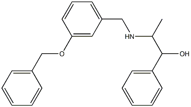 2-{[3-(benzyloxy)benzyl]amino}-1-phenyl-1-propanol 结构式