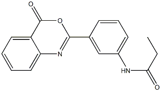 N-[3-(4-oxo-4H-3,1-benzoxazin-2-yl)phenyl]propanamide,,结构式