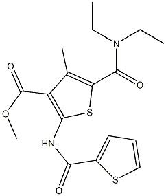  methyl 5-[(diethylamino)carbonyl]-4-methyl-2-[(2-thienylcarbonyl)amino]-3-thiophenecarboxylate