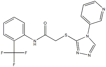  2-[(4-pyridin-3-yl-4H-1,2,4-triazol-3-yl)sulfanyl]-N-[2-(trifluoromethyl)phenyl]acetamide