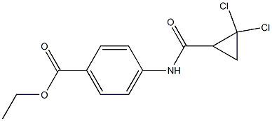 ethyl 4-{[(2,2-dichlorocyclopropyl)carbonyl]amino}benzoate 化学構造式