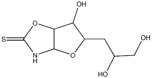 5-(2,3-dihydroxypropyl)-6-hydroxytetrahydrofuro[2,3-d][1,3]oxazole-2(3H)-thione