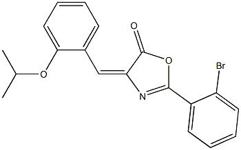2-(2-bromophenyl)-4-(2-isopropoxybenzylidene)-1,3-oxazol-5(4H)-one 化学構造式