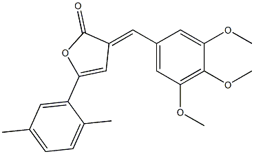 5-(2,5-dimethylphenyl)-3-(3,4,5-trimethoxybenzylidene)-2(3H)-furanone Structure