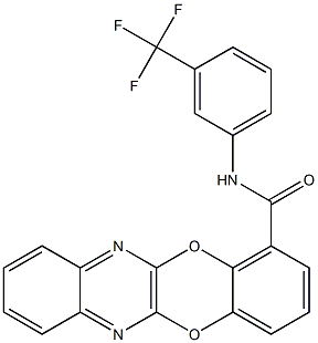 N-[3-(trifluoromethyl)phenyl][1,4]benzodioxino[2,3-b]quinoxaline-1-carboxamide 化学構造式