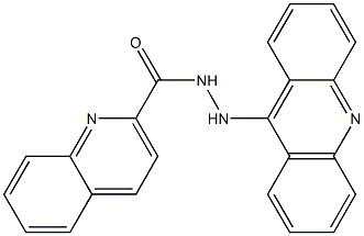 N'-(9-acridinyl)-2-quinolinecarbohydrazide 化学構造式
