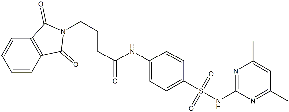 N-(4-{[(4,6-dimethyl-2-pyrimidinyl)amino]sulfonyl}phenyl)-4-(1,3-dioxo-1,3-dihydro-2H-isoindol-2-yl)butanamide Structure