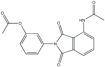 3-[4-(acetylamino)-1,3-dioxo-1,3-dihydro-2H-isoindol-2-yl]phenyl acetate 结构式