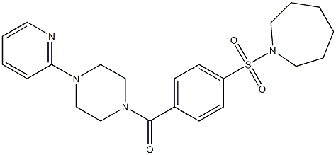 1-[(4-{[4-(2-pyridinyl)-1-piperazinyl]carbonyl}phenyl)sulfonyl]azepane Structure