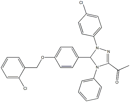 1-[5-{4-[(2-chlorobenzyl)oxy]phenyl}-1-(4-chlorophenyl)-4-phenyl-4,5-dihydro-1H-1,2,4-triazol-3-yl]ethanone