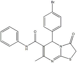  5-(4-bromophenyl)-7-methyl-3-oxo-N-phenyl-2,3-dihydro-5H-[1,3]thiazolo[3,2-a]pyrimidine-6-carboxamide