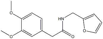 2-(3,4-dimethoxyphenyl)-N-(2-furylmethyl)acetamide 化学構造式
