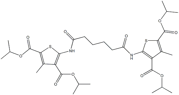 diisopropyl 5-[(6-{[3,5-bis(isopropoxycarbonyl)-4-methyl-2-thienyl]amino}-6-oxohexanoyl)amino]-3-methyl-2,4-thiophenedicarboxylate