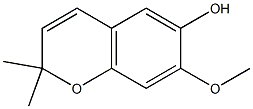 7-methoxy-2,2-dimethyl-2H-chromen-6-ol Struktur