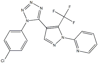  2-[4-[1-(4-chlorophenyl)-1H-tetraazol-5-yl]-5-(trifluoromethyl)-1H-pyrazol-1-yl]pyridine