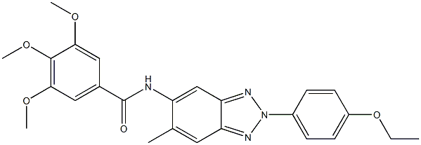 N-[2-(4-ethoxyphenyl)-6-methyl-2H-1,2,3-benzotriazol-5-yl]-3,4,5-trimethoxybenzamide 结构式