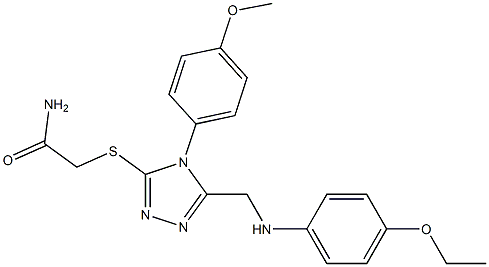 2-{[5-[(4-ethoxyanilino)methyl]-4-(4-methoxyphenyl)-4H-1,2,4-triazol-3-yl]sulfanyl}acetamide|