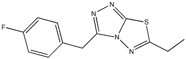 6-ethyl-3-(4-fluorobenzyl)[1,2,4]triazolo[3,4-b][1,3,4]thiadiazole 结构式