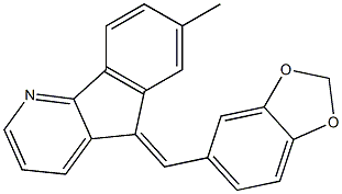 5-(1,3-benzodioxol-5-ylmethylene)-7-methyl-5H-indeno[1,2-b]pyridine|