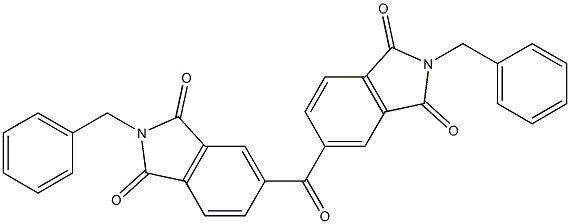 2-benzyl-5-[(2-benzyl-1,3-dioxo-2,3-dihydro-1H-isoindol-5-yl)carbonyl]-1H-isoindole-1,3(2H)-dione,,结构式