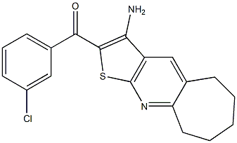  (3-amino-6,7,8,9-tetrahydro-5H-cyclohepta[b]thieno[3,2-e]pyridin-2-yl)(3-chlorophenyl)methanone