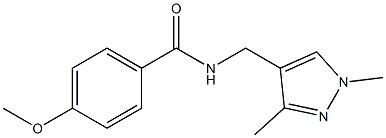 N-[(1,3-dimethyl-1H-pyrazol-4-yl)methyl]-4-methoxybenzamide 结构式