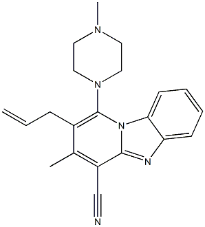 2-allyl-3-methyl-1-(4-methylpiperazin-1-yl)pyrido[1,2-a]benzimidazole-4-carbonitrile Structure