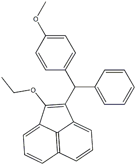 1-ethoxy-2-[(4-methoxyphenyl)(phenyl)methyl]acenaphthylene 化学構造式