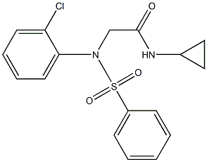  2-[2-chloro(phenylsulfonyl)anilino]-N-cyclopropylacetamide