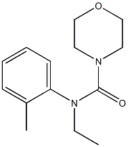 N-ethyl-N-(2-methylphenyl)-4-morpholinecarboxamide Struktur