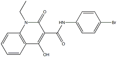 N-(4-bromophenyl)-1-ethyl-4-hydroxy-2-oxo-1,2-dihydro-3-quinolinecarboxamide Struktur