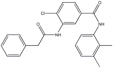 4-chloro-N-(2,3-dimethylphenyl)-3-[(phenylacetyl)amino]benzamide,,结构式