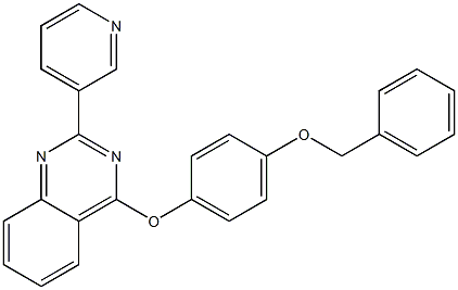 4-[4-(benzyloxy)phenoxy]-2-(3-pyridinyl)quinazoline 化学構造式