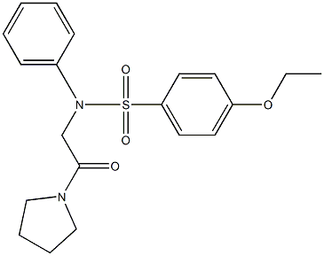 4-ethoxy-N-[2-oxo-2-(1-pyrrolidinyl)ethyl]-N-phenylbenzenesulfonamide Struktur