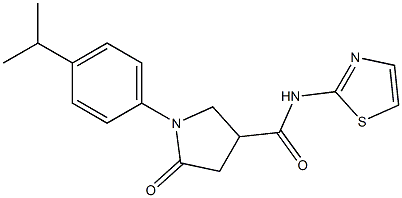 1-(4-isopropylphenyl)-5-oxo-N-(1,3-thiazol-2-yl)-3-pyrrolidinecarboxamide