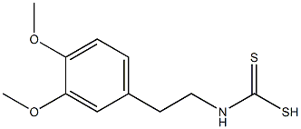 2-(3,4-dimethoxyphenyl)ethylcarbamodithioic acid 化学構造式