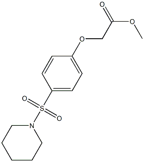 methyl [4-(1-piperidinylsulfonyl)phenoxy]acetate Structure