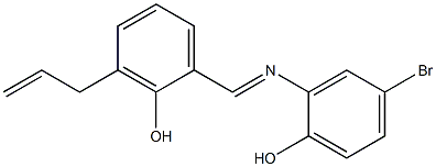 2-[(3-allyl-2-hydroxybenzylidene)amino]-4-bromophenol Structure