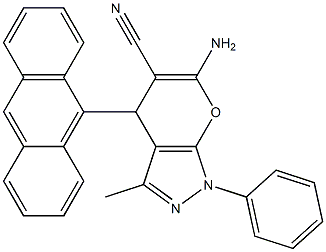 6-amino-4-(9-anthryl)-3-methyl-1-phenyl-1,4-dihydropyrano[2,3-c]pyrazole-5-carbonitrile