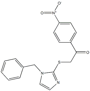 2-[(1-benzyl-1H-imidazol-2-yl)sulfanyl]-1-{4-nitrophenyl}ethanone 结构式