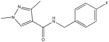 N-(4-fluorobenzyl)-1,3-dimethyl-1H-pyrazole-4-carboxamide Struktur