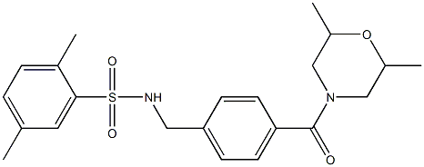 N-{4-[(2,6-dimethyl-4-morpholinyl)carbonyl]benzyl}-2,5-dimethylbenzenesulfonamide Structure