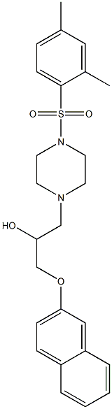 1-{4-[(2,4-dimethylphenyl)sulfonyl]-1-piperazinyl}-3-(2-naphthyloxy)-2-propanol,,结构式