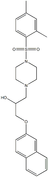 1-{4-[(2,4-dimethylphenyl)sulfonyl]-1-piperazinyl}-3-(2-naphthyloxy)-2-propanol Structure