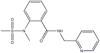 2-[methyl(methylsulfonyl)amino]-N-(2-pyridinylmethyl)benzamide Structure