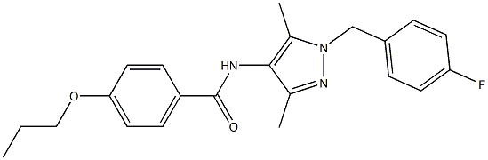 N-[1-(4-fluorobenzyl)-3,5-dimethyl-1H-pyrazol-4-yl]-4-propoxybenzamide Structure