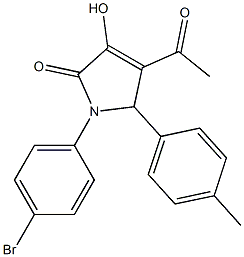 4-acetyl-1-(4-bromophenyl)-3-hydroxy-5-(4-methylphenyl)-1,5-dihydro-2H-pyrrol-2-one Structure